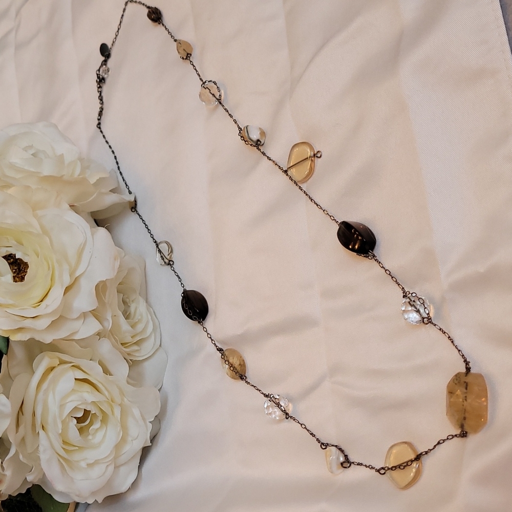 White House Black Market beaded 30" necklace